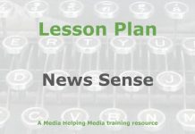 Lesson: Developing and applying news sense Graphic for a Media Helping Media Lesson Plan