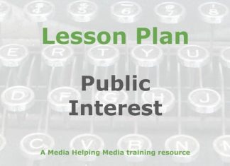 Lesson: Journalism and the public interest Graphic for a Media Helping Media Lesson Plan