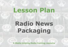 Lesson: Constructing a radio news package Graphic for a Media Helping Media Lesson Plan
