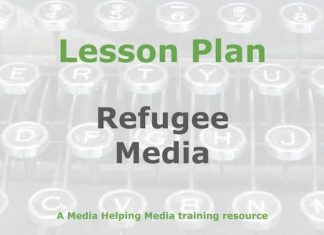 Lesson: Setting up refugee media in exile Graphic for a Media Helping Media Lesson Plan