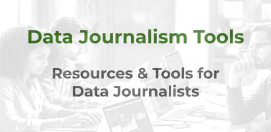 Resources and Tools for Data Journalism - a MHM training resource graphic