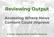 Reviewing news output is essential Reviewing Output - a MHM training article graphic