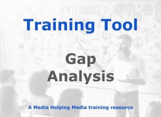 Gap analysis in media training Graphic for a Media Helping Media Training Tool