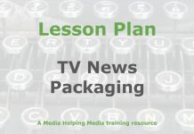 Lesson: Constructing a TV news package Graphic for a Media Helping Media Lesson Plan