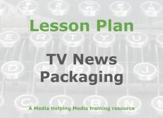 Lesson: Constructing a TV news package Graphic for a Media Helping Media Lesson Plan
