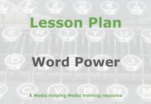 Lesson: Using the right words Graphic for a Media Helping Media Lesson Plan