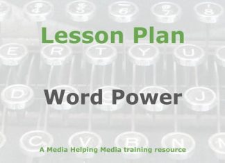 Lesson: Using the right words Graphic for a Media Helping Media Lesson Plan