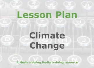 Lesson: Covering climate change Graphic for a Media Helping Media Lesson Plan