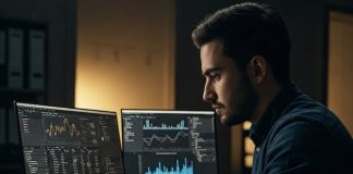 What is data journalism? Image of a journalist analysing data created with Gemini Imagen 3 AI by Media Helping Media