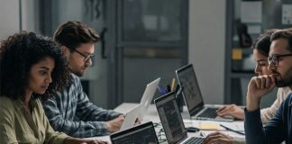 Data journalism – resources and tools Image of journalists accessing data created with Gemini Imagen 3 AI by Media Helping Media