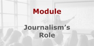 Module: Journalism’s Role Graphic for a Media Helping Media course module