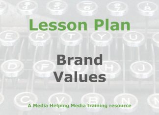 Lesson: Brand values in news Graphic for a Media Helping Media Lesson Plan