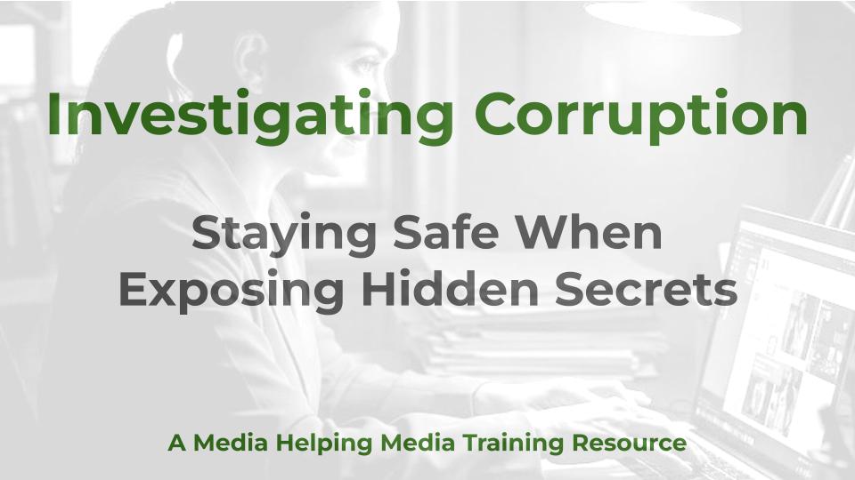 Investigating Corruption - a MHM training article graphic
