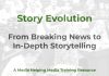 The evolution of an original news story Story Evolution - A MHM training article graphic