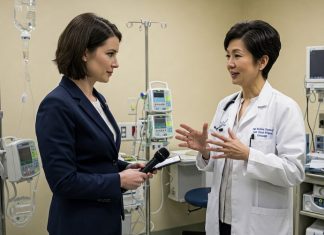 Specialisation in journalism Image of a journalist covering a health beat/round - created using Imagen 3 by David Brewer of MHM