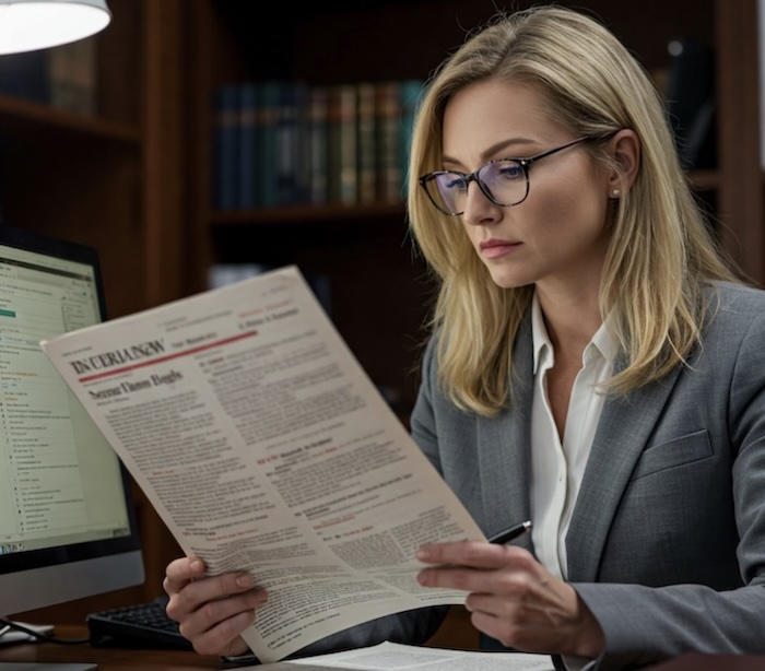 Image of a media lawyer - created using Imagen 3 by David Brewer of MHM