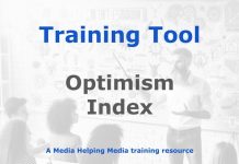 The ‘optimism index’ for media trainers Graphic for a Media Helping Media Training Tool
