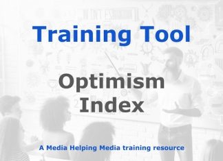 The ‘optimism index’ for media trainers Graphic for a Media Helping Media Training Tool