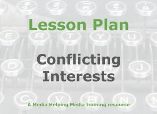 Lesson: Conflicts of interest in journalism Graphic for a Media Helping Media Lesson Plan