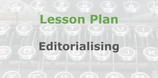 Lesson: Editorialising is not for news Graphic for a Media Helping Media Lesson Plan
