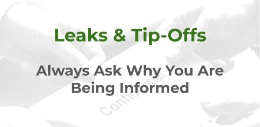 Leaks and Tip-Offs - a MHM training article graphic