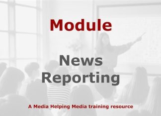 Module: News reporting and production Graphic for a Media Helping Media course module