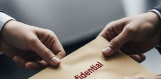 Handling story leaks and tip-offs Image of a confidential document changing hands - created using Imagen 3 by David Brewer of MHM