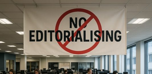 Image of a newsroom - created using Perplexity AI by David Brewer of MHM