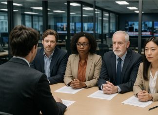 Hiring and developing staff Journalist attending an interview for a job - Image created using Perplexity by MHM