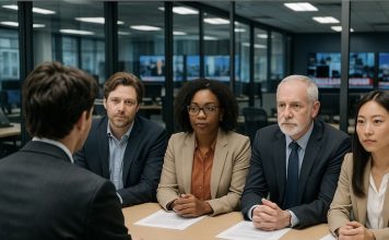 Hiring and developing staff Journalist attending an interview for a job - Image created using Perplexity by MHM