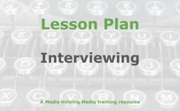 Lesson: Interviewing for journalists Graphic for a Media Helping Media Lesson Plan