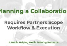Planning a journalistic collaboration Collaboration - a MHM Training Article Graphic