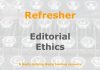 Refresher: The importance of editorial ethics for journalists Graphic for a one-day refresher course on Media Helping Media
