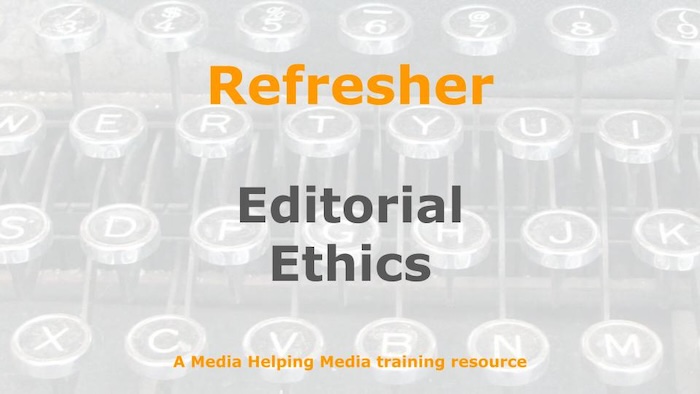 Graphic for a one-day refresher course on Media Helping Media