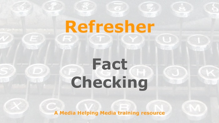 Graphic for a one-day refresher course on Media Helping Media