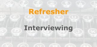 Refresher: Interviewing for journalists Graphic for a one-day refresher course on Media Helping Media