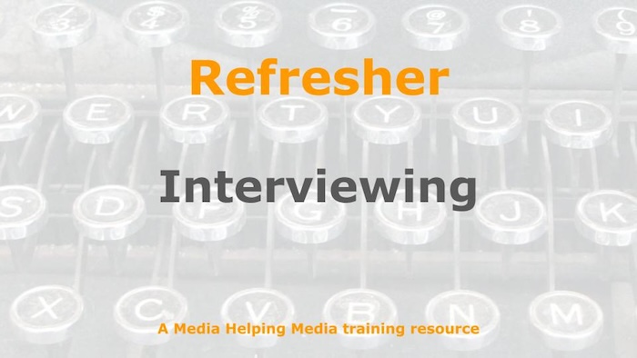 Graphic for a one-day refresher course on Media Helping Media