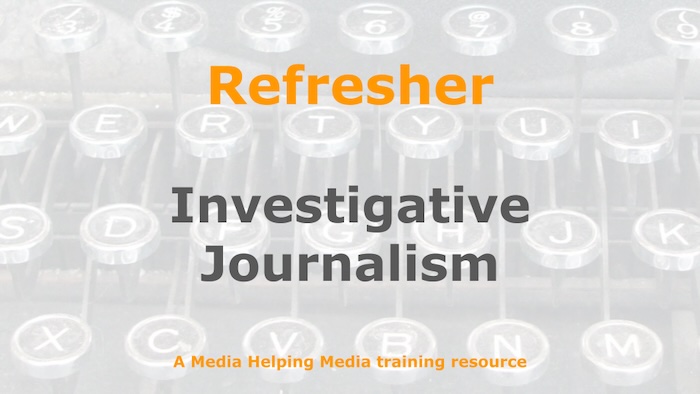 Graphic for a one-day refresher course on Media Helping Media