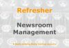 Refresher: Managing a newsroom Graphic for a one-day refresher course on Media Helping Media