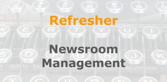 Graphic for a one-day refresher course on Media Helping Media