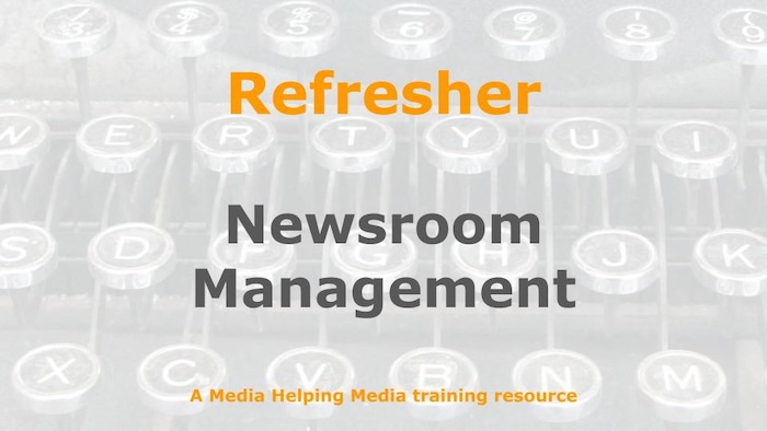 Graphic for a one-day refresher course on Media Helping Media