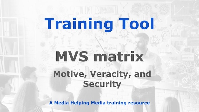 Graphic for a Media Helping Media Training Tool