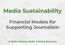 Funding the news – a guide to sustainability Media Sustainability - a MHM training article graphic