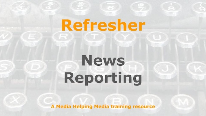 Graphic for a one-day refresher course on Media Helping Media