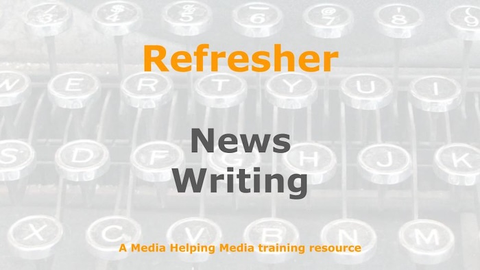 Graphic for a one-day refresher course on Media Helping Media