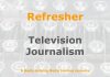 Refresher: TV journalism skills Graphic for a one-day refresher course on Media Helping Media