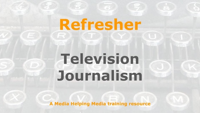 Graphic for a one-day refresher course on Media Helping Media