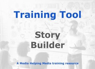 Media Helping Media Story Builder Graphic for a Media Helping Media Training Tool