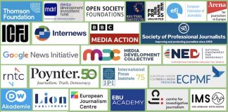 Organisations supporting independent media Logos of media support organisations