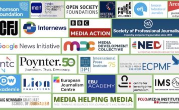 Organisations supporting independent media Logos of media support organisations